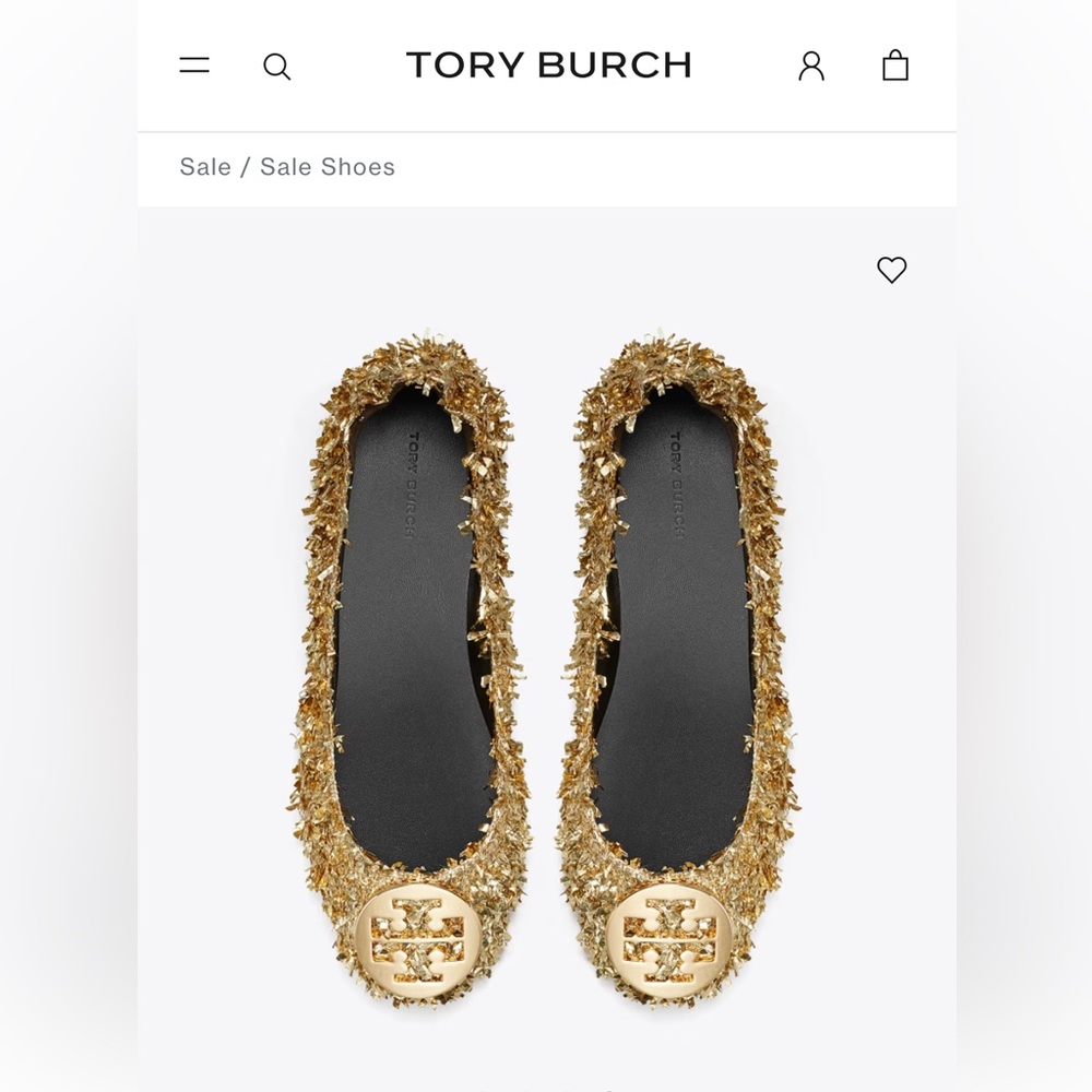 TORY BURCH MINNIE TRAVEL BALLET
Color: Gold / Gold WOMEN SIZE 7.5 NEW